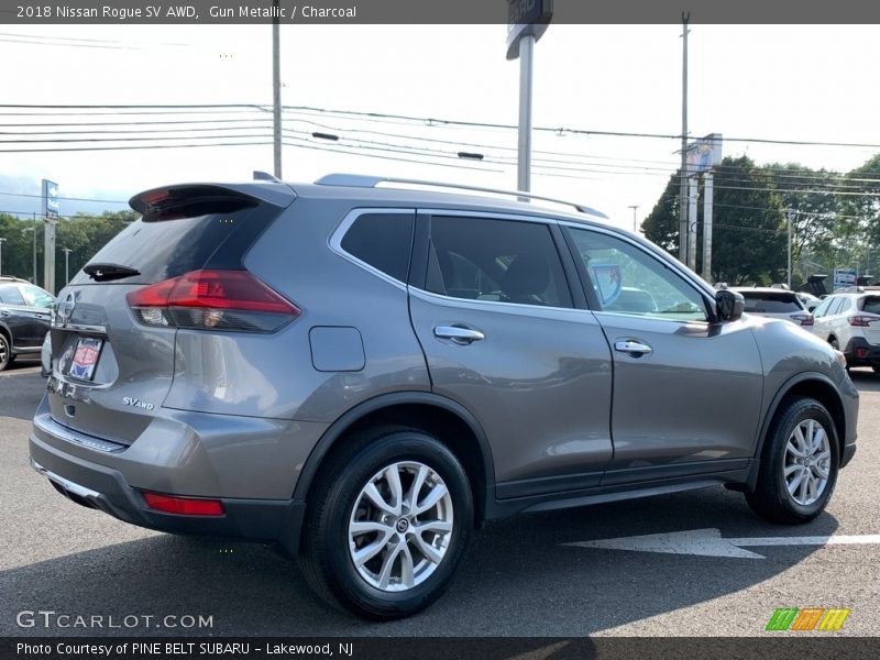 Gun Metallic / Charcoal 2018 Nissan Rogue SV AWD