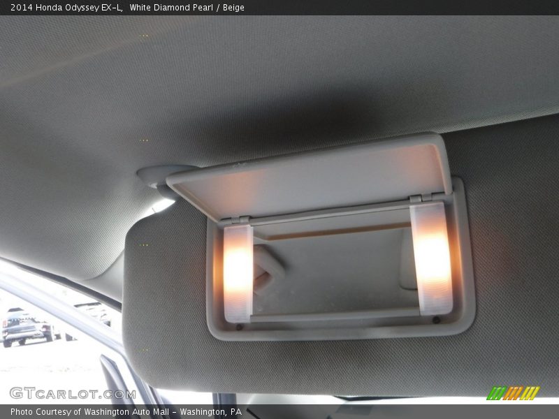 White Diamond Pearl / Beige 2014 Honda Odyssey EX-L