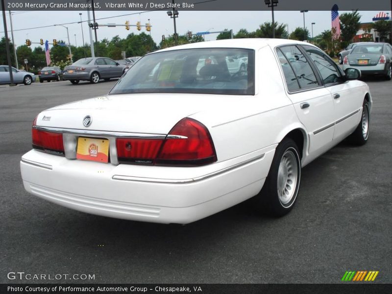 Vibrant White / Deep Slate Blue 2000 Mercury Grand Marquis LS