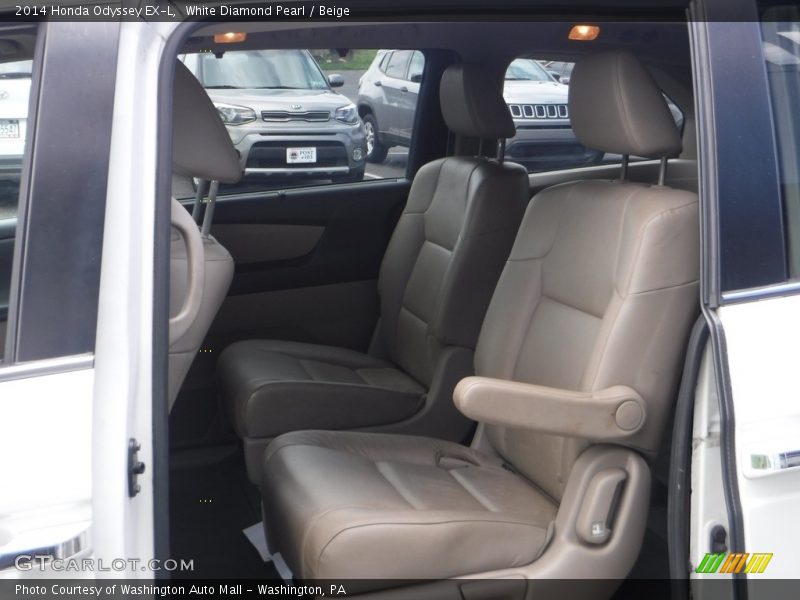White Diamond Pearl / Beige 2014 Honda Odyssey EX-L