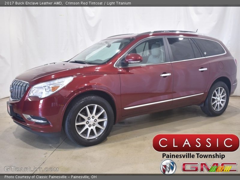 Crimson Red Tintcoat / Light Titanium 2017 Buick Enclave Leather AWD