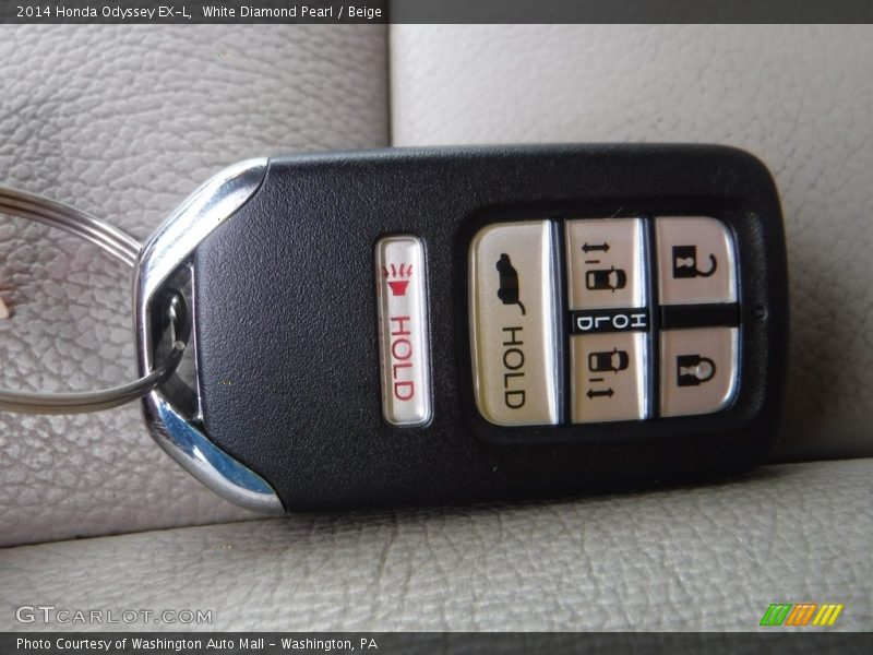 White Diamond Pearl / Beige 2014 Honda Odyssey EX-L