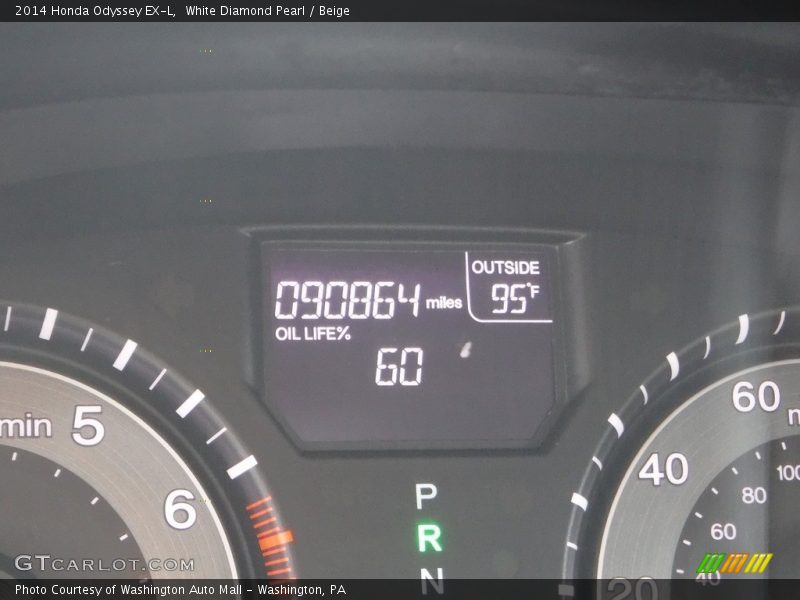 White Diamond Pearl / Beige 2014 Honda Odyssey EX-L