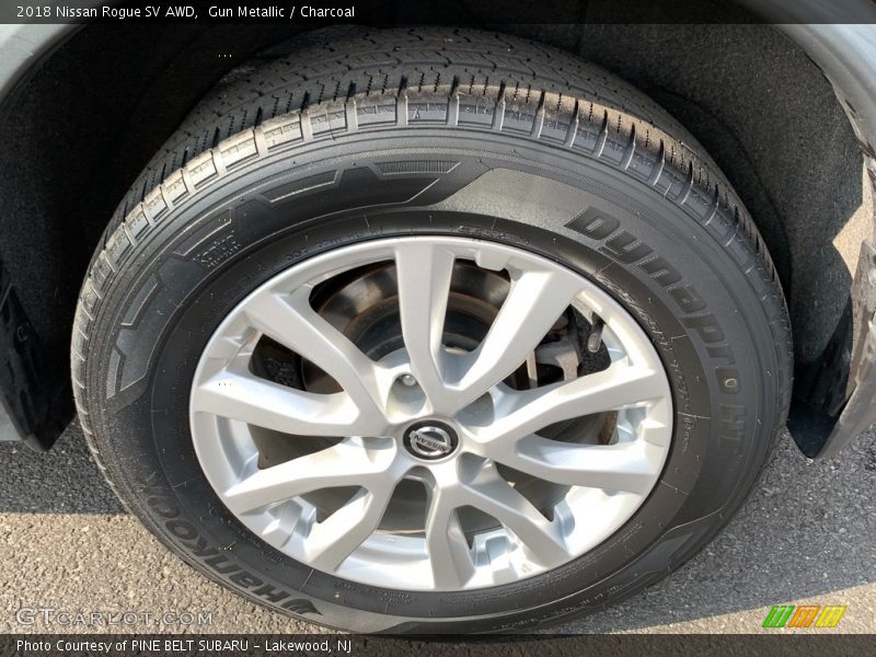 Gun Metallic / Charcoal 2018 Nissan Rogue SV AWD