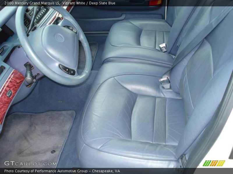 Vibrant White / Deep Slate Blue 2000 Mercury Grand Marquis LS