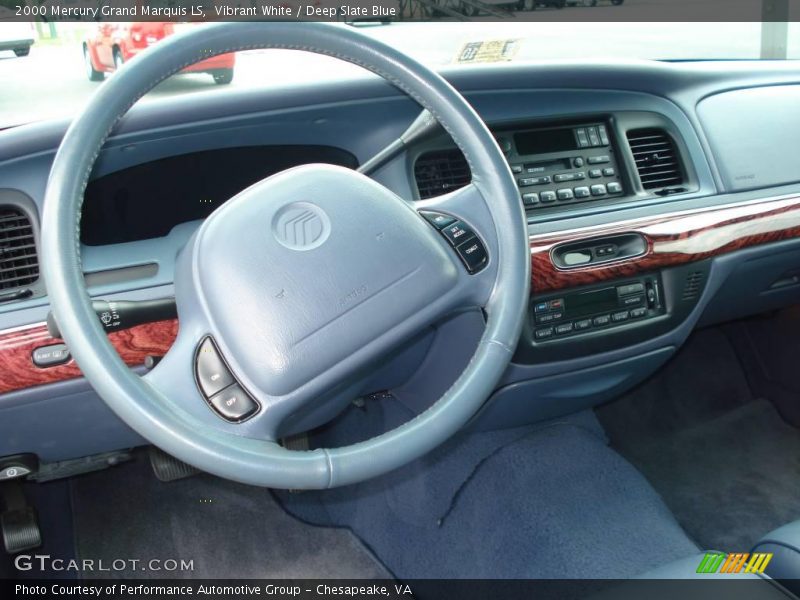 Vibrant White / Deep Slate Blue 2000 Mercury Grand Marquis LS