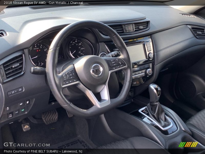 Gun Metallic / Charcoal 2018 Nissan Rogue SV AWD