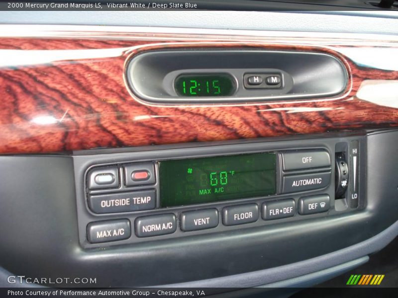 Vibrant White / Deep Slate Blue 2000 Mercury Grand Marquis LS