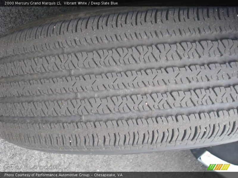 Vibrant White / Deep Slate Blue 2000 Mercury Grand Marquis LS