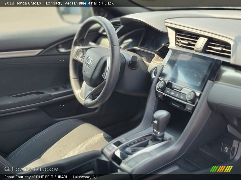 Aegean Blue Metallic / Black 2018 Honda Civic EX Hatchback