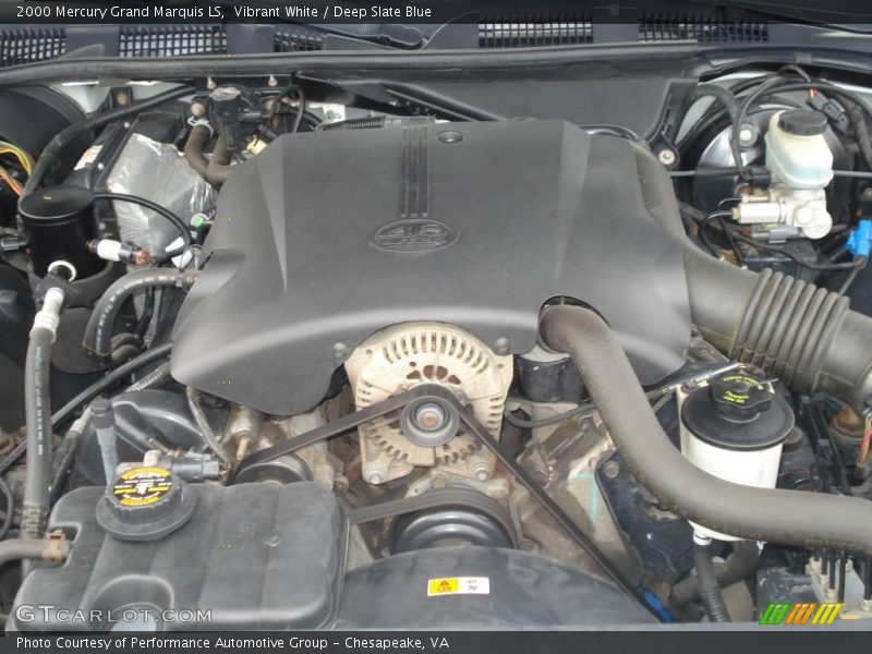 Vibrant White / Deep Slate Blue 2000 Mercury Grand Marquis LS