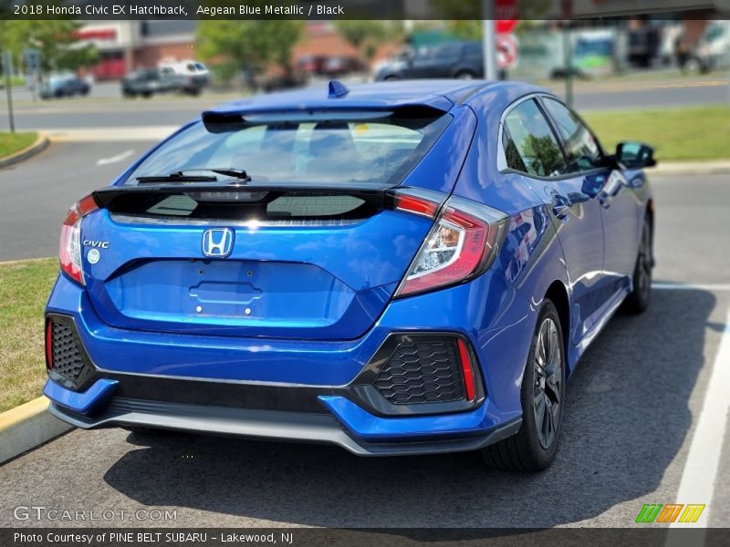 Aegean Blue Metallic / Black 2018 Honda Civic EX Hatchback