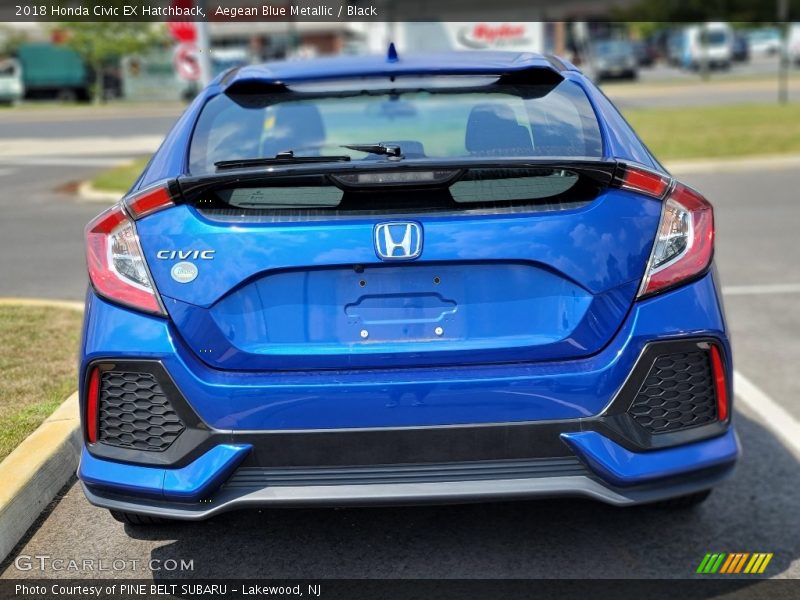 Aegean Blue Metallic / Black 2018 Honda Civic EX Hatchback