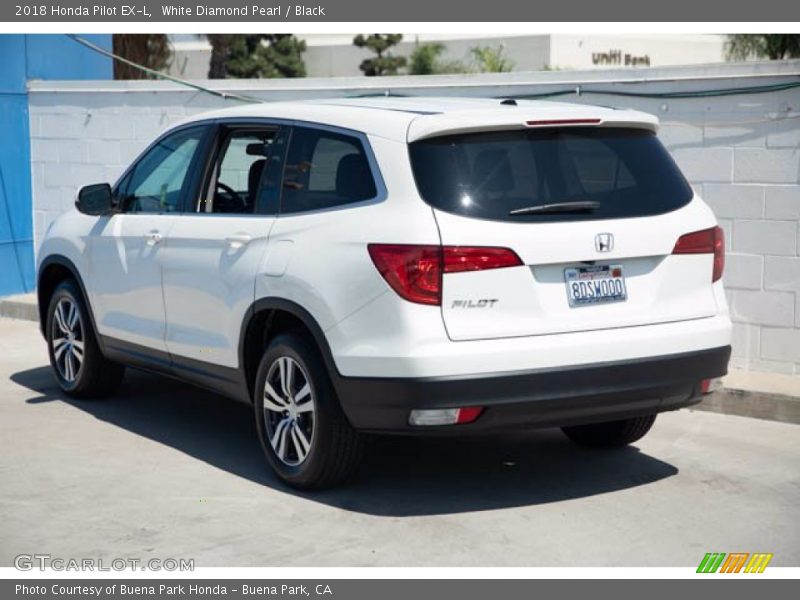 White Diamond Pearl / Black 2018 Honda Pilot EX-L