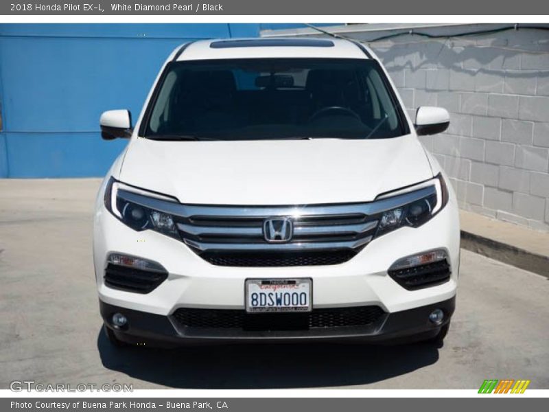 White Diamond Pearl / Black 2018 Honda Pilot EX-L
