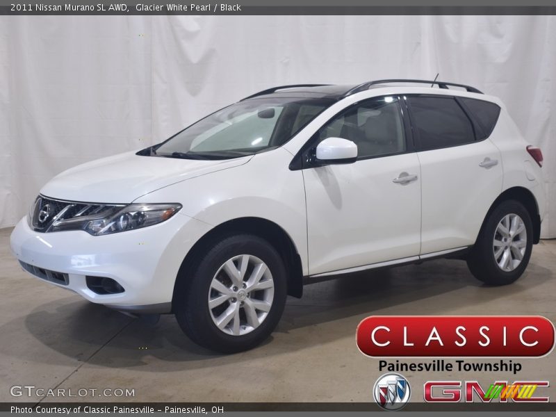 Glacier White Pearl / Black 2011 Nissan Murano SL AWD
