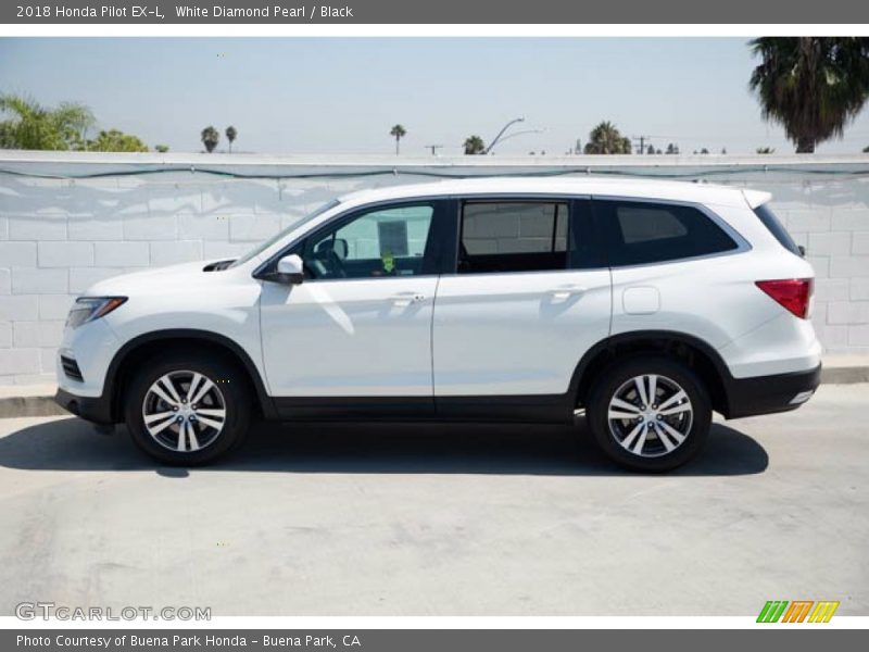 White Diamond Pearl / Black 2018 Honda Pilot EX-L
