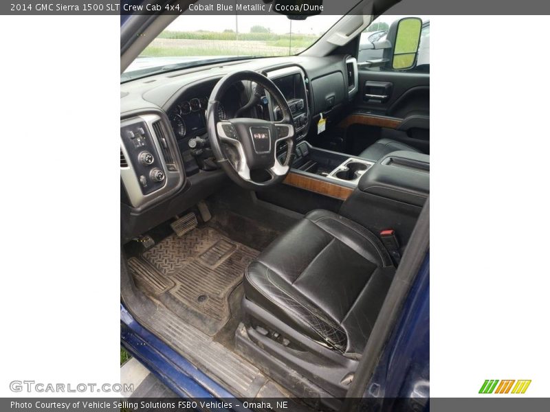 Cobalt Blue Metallic / Cocoa/Dune 2014 GMC Sierra 1500 SLT Crew Cab 4x4