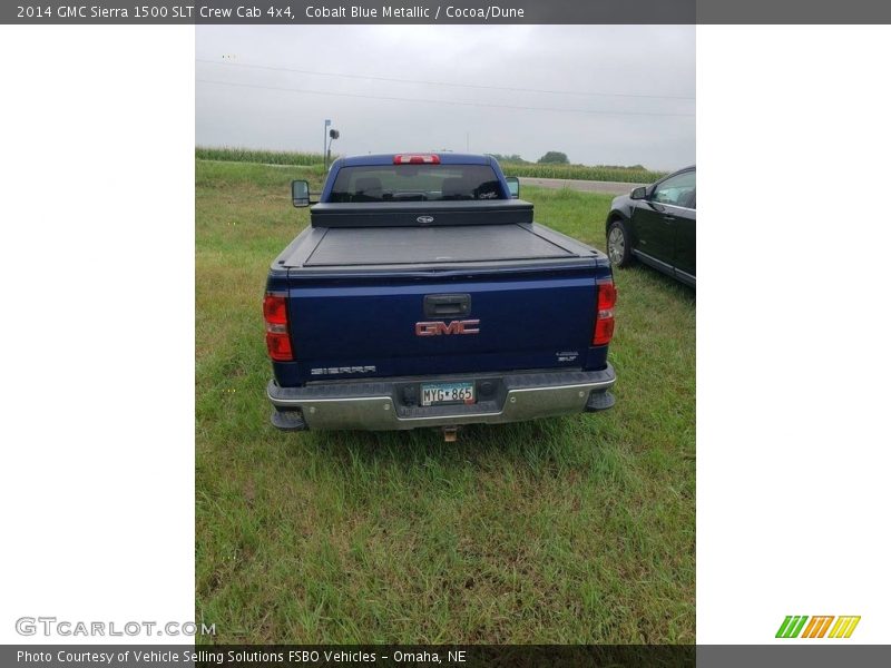 Cobalt Blue Metallic / Cocoa/Dune 2014 GMC Sierra 1500 SLT Crew Cab 4x4