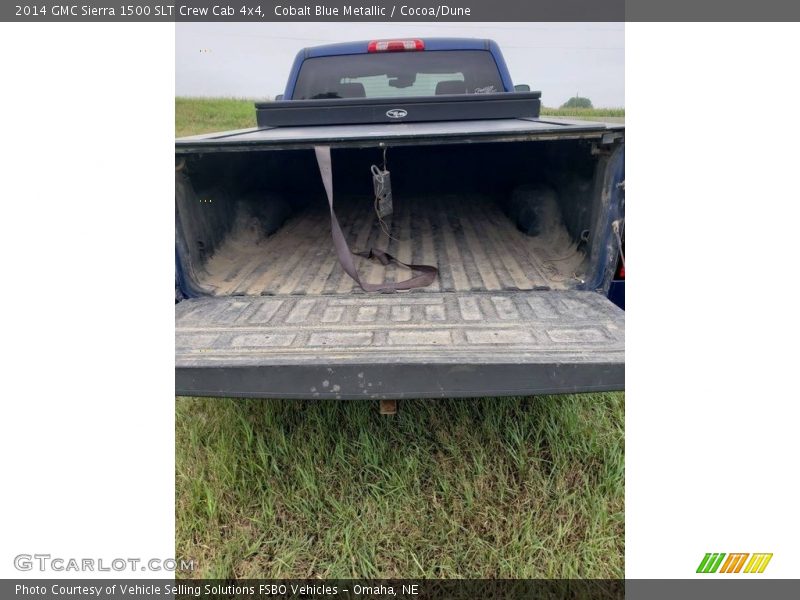 Cobalt Blue Metallic / Cocoa/Dune 2014 GMC Sierra 1500 SLT Crew Cab 4x4