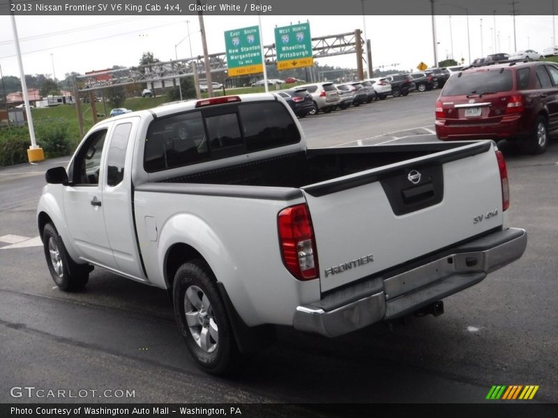 Glacier White / Beige 2013 Nissan Frontier SV V6 King Cab 4x4