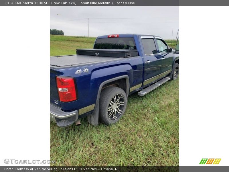 Cobalt Blue Metallic / Cocoa/Dune 2014 GMC Sierra 1500 SLT Crew Cab 4x4