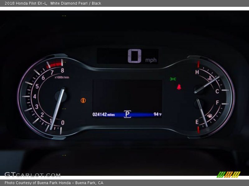 White Diamond Pearl / Black 2018 Honda Pilot EX-L