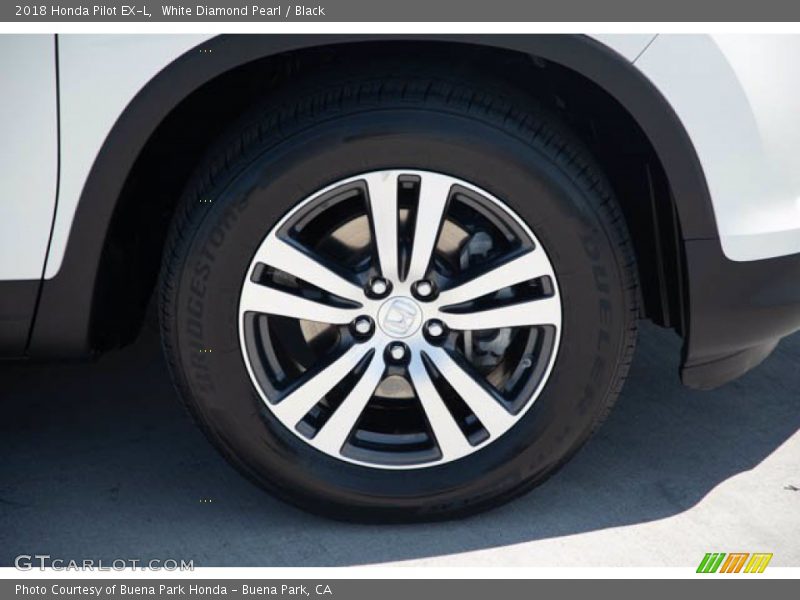 White Diamond Pearl / Black 2018 Honda Pilot EX-L