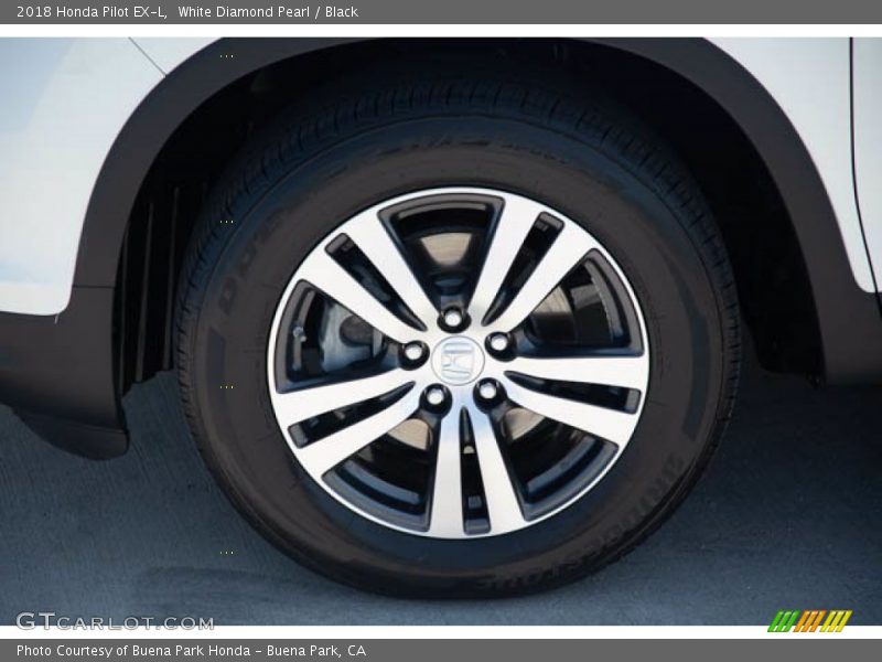 White Diamond Pearl / Black 2018 Honda Pilot EX-L