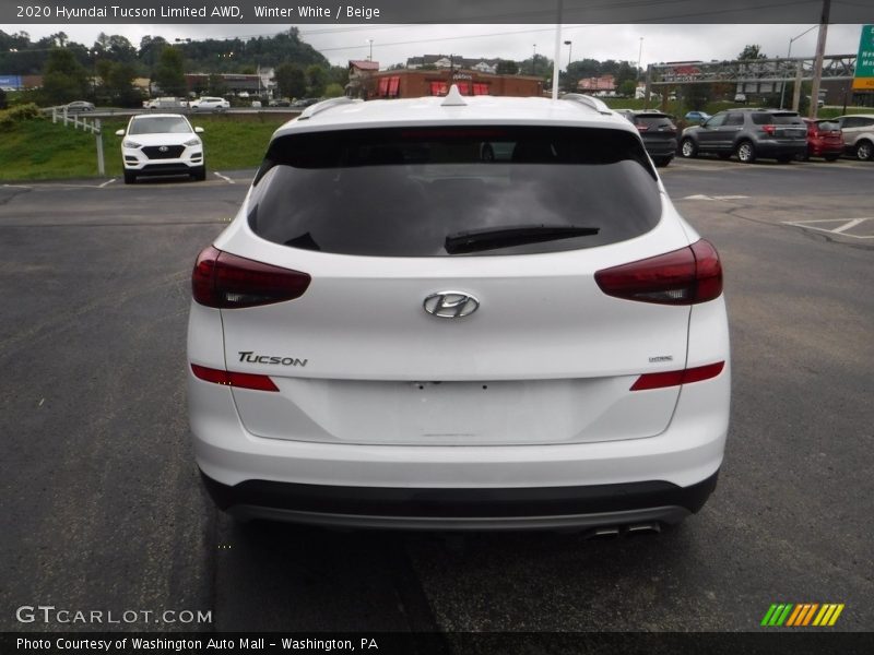 Winter White / Beige 2020 Hyundai Tucson Limited AWD