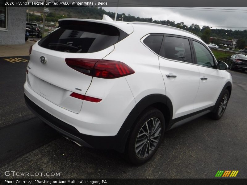 Winter White / Beige 2020 Hyundai Tucson Limited AWD