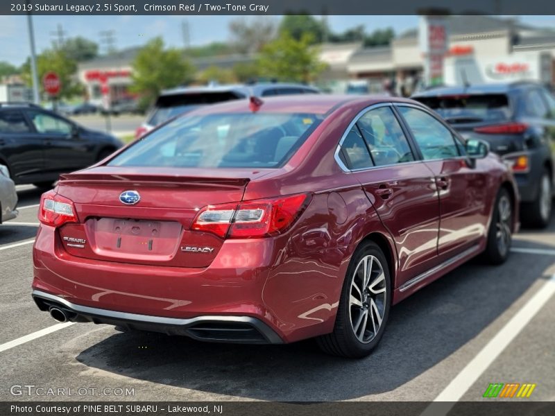 Crimson Red / Two-Tone Gray 2019 Subaru Legacy 2.5i Sport