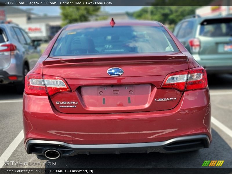 Crimson Red / Two-Tone Gray 2019 Subaru Legacy 2.5i Sport