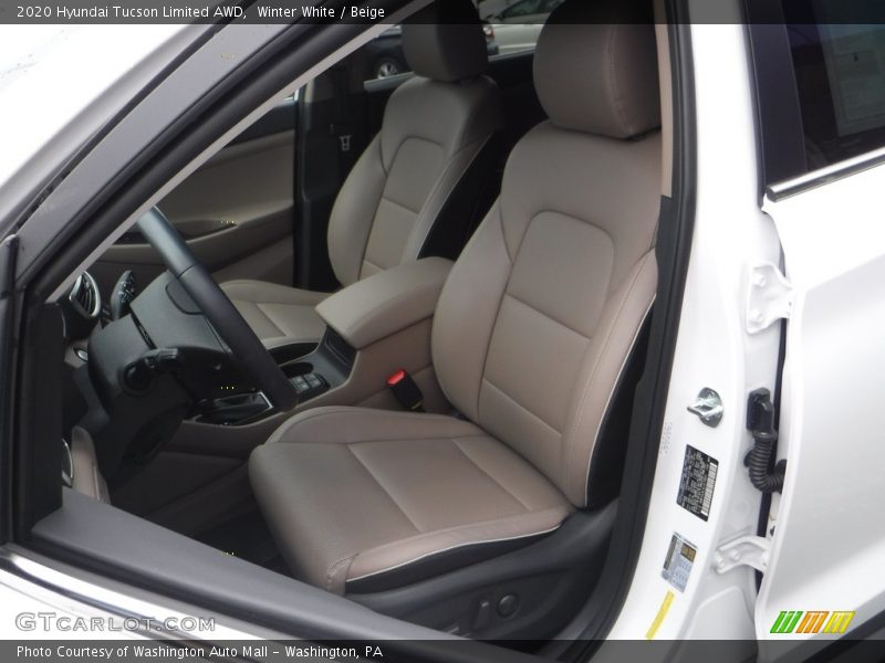 Winter White / Beige 2020 Hyundai Tucson Limited AWD