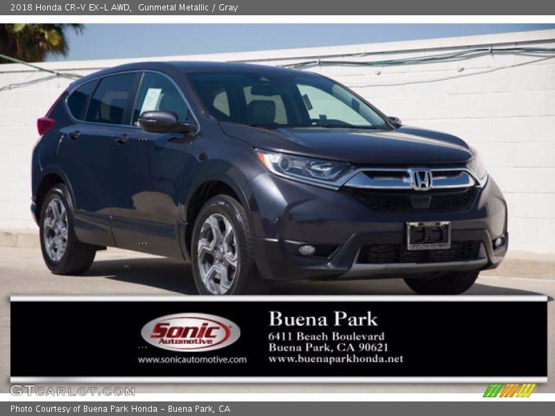 Gunmetal Metallic / Gray 2018 Honda CR-V EX-L AWD