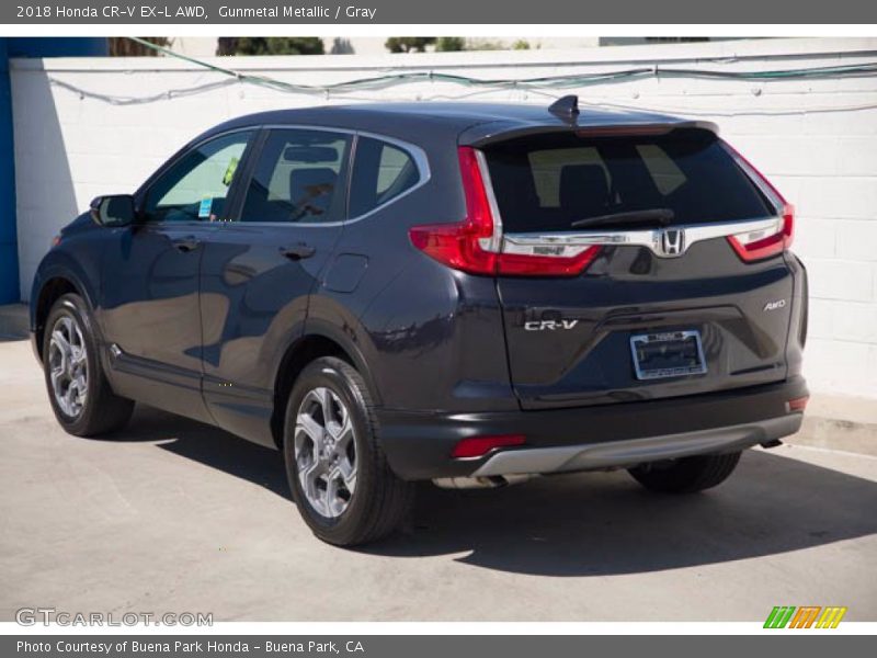 Gunmetal Metallic / Gray 2018 Honda CR-V EX-L AWD