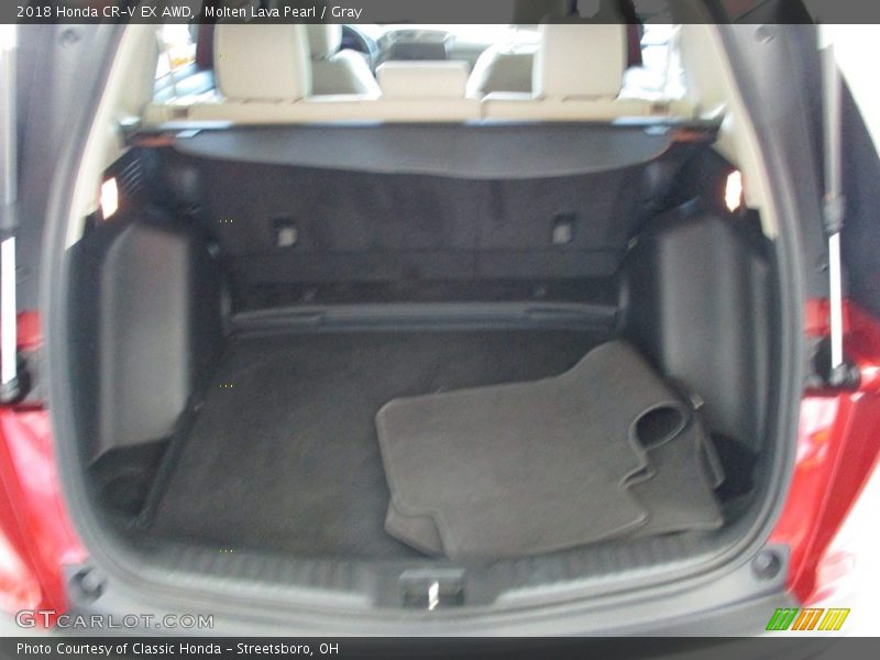Molten Lava Pearl / Gray 2018 Honda CR-V EX AWD
