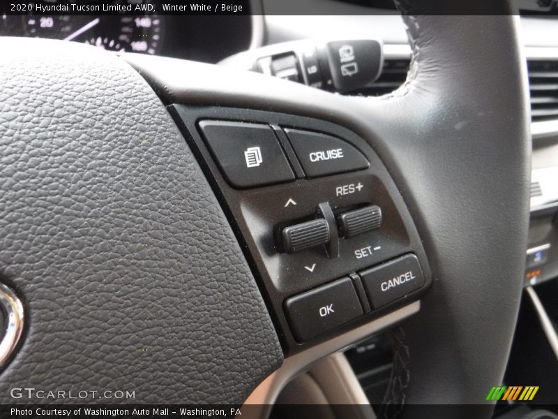 Winter White / Beige 2020 Hyundai Tucson Limited AWD