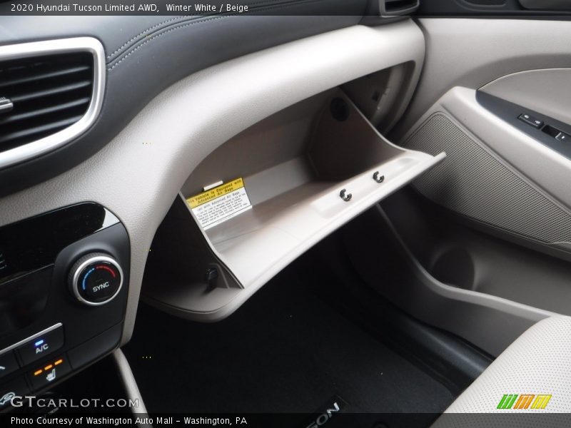 Winter White / Beige 2020 Hyundai Tucson Limited AWD