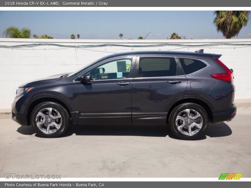 Gunmetal Metallic / Gray 2018 Honda CR-V EX-L AWD