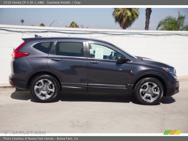 Gunmetal Metallic / Gray 2018 Honda CR-V EX-L AWD