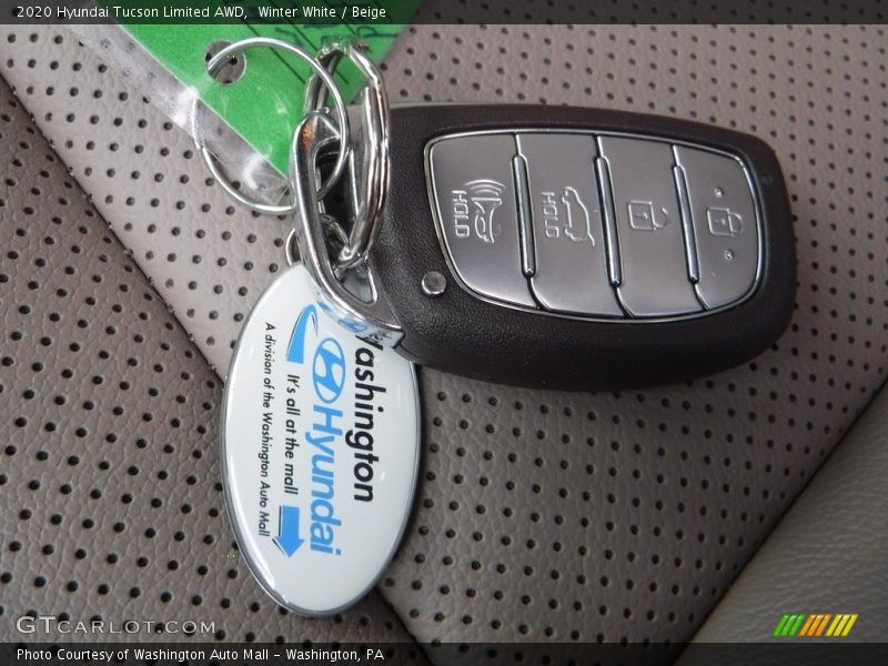 Winter White / Beige 2020 Hyundai Tucson Limited AWD