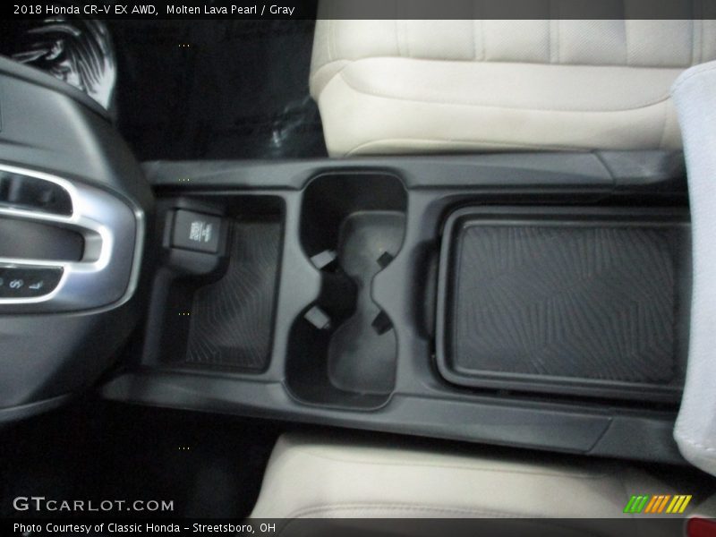 Molten Lava Pearl / Gray 2018 Honda CR-V EX AWD