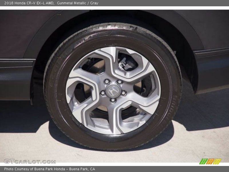 Gunmetal Metallic / Gray 2018 Honda CR-V EX-L AWD