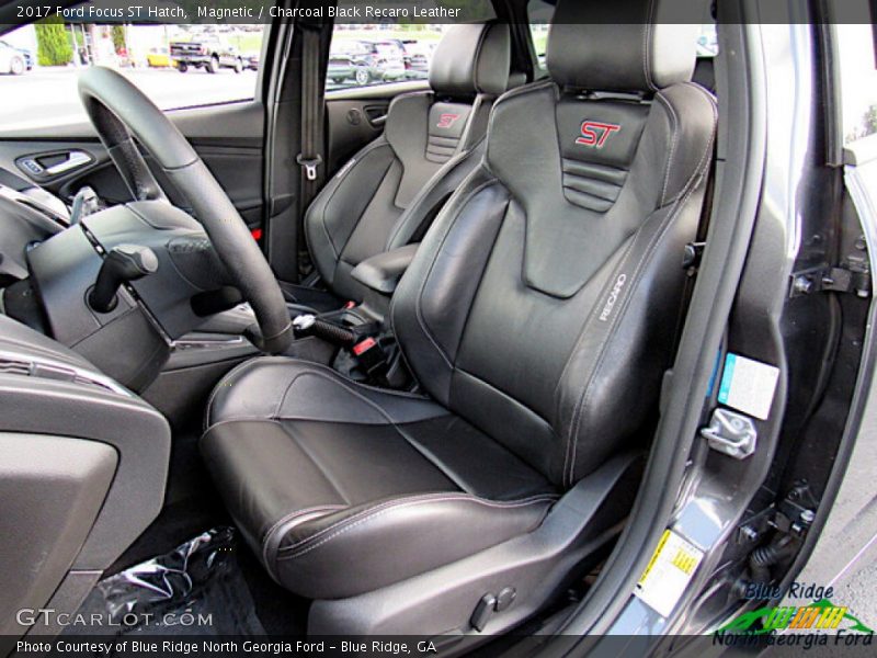 Magnetic / Charcoal Black Recaro Leather 2017 Ford Focus ST Hatch