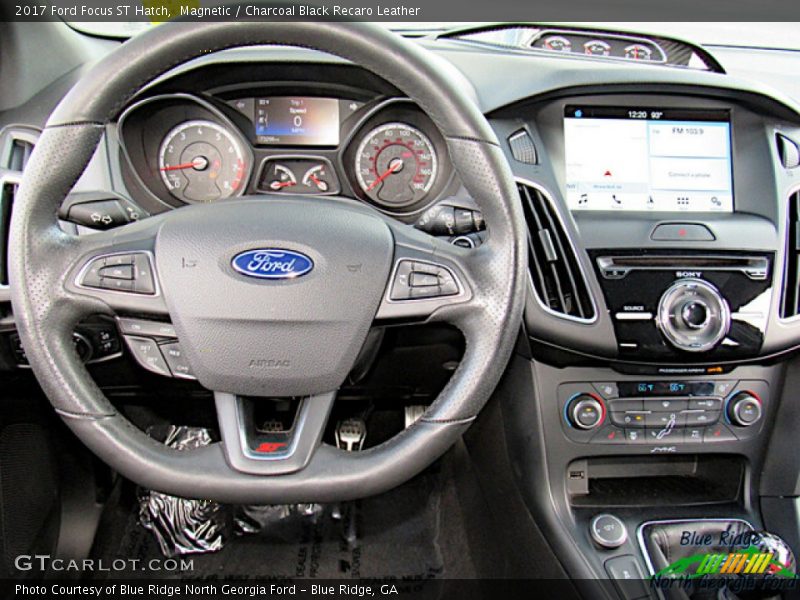Magnetic / Charcoal Black Recaro Leather 2017 Ford Focus ST Hatch