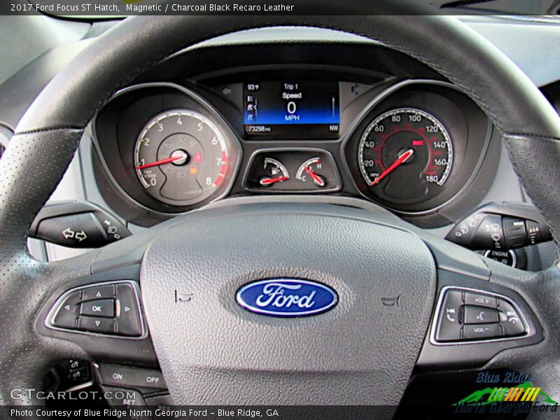 Magnetic / Charcoal Black Recaro Leather 2017 Ford Focus ST Hatch
