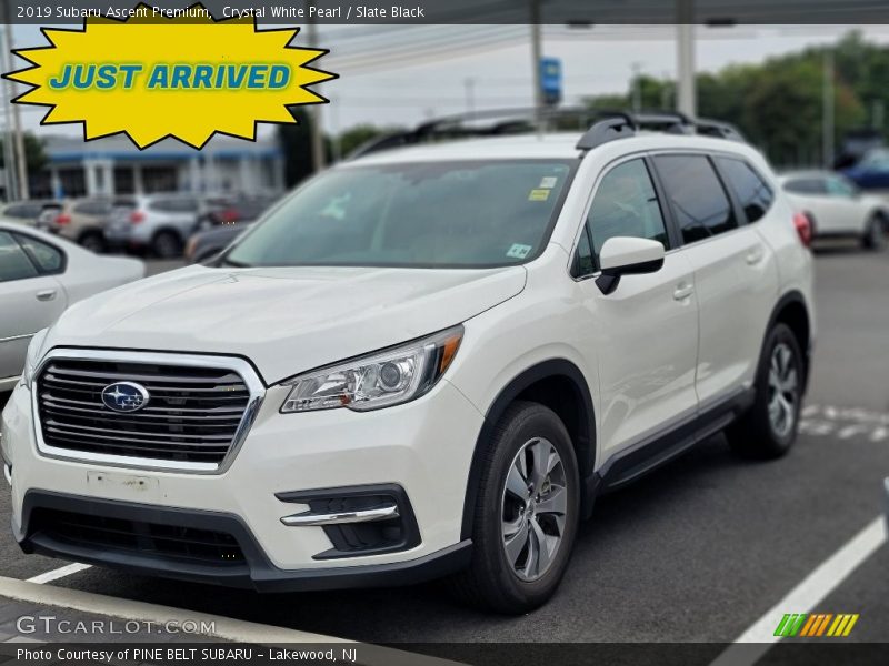 Crystal White Pearl / Slate Black 2019 Subaru Ascent Premium
