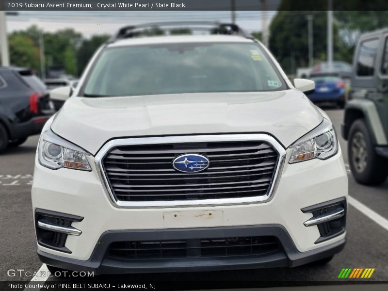 Crystal White Pearl / Slate Black 2019 Subaru Ascent Premium