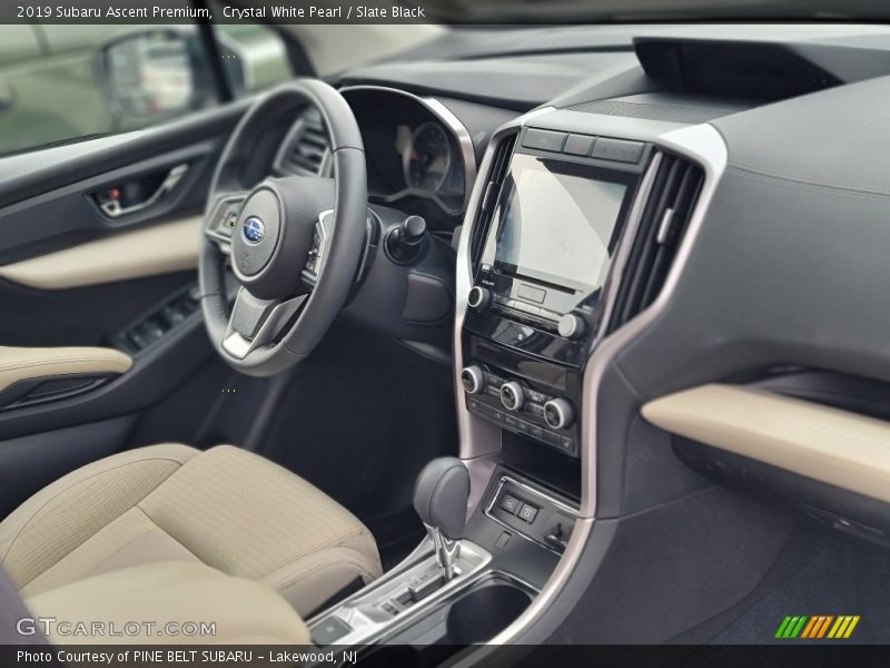 Crystal White Pearl / Slate Black 2019 Subaru Ascent Premium